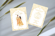 Gold Indian Wedding Invitation Card, a Print Template by TheSimplySereneShop (Thumbnail 8 of 8)
