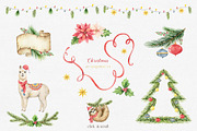 Christmas Watercolor collection, an Animal Illustration by Elena Medvedeva (Thumbnail 11 of 15)