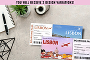 Lisbon Boarding Pass Template, a Card Template by Snapybiz (Thumbnail 2 of 10)