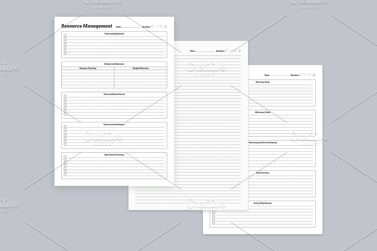 Generic Planning Pages Set V-11, a Stationery Template by shahsoft (Photo 2 of 3)