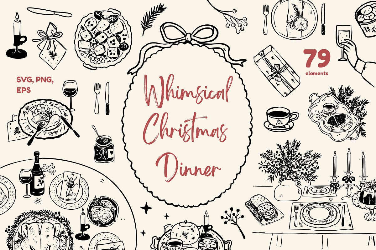 Whimsical Retro Table Clipart, a Decorative Illustration by Heartwarming Art (Photo 1 of 8)