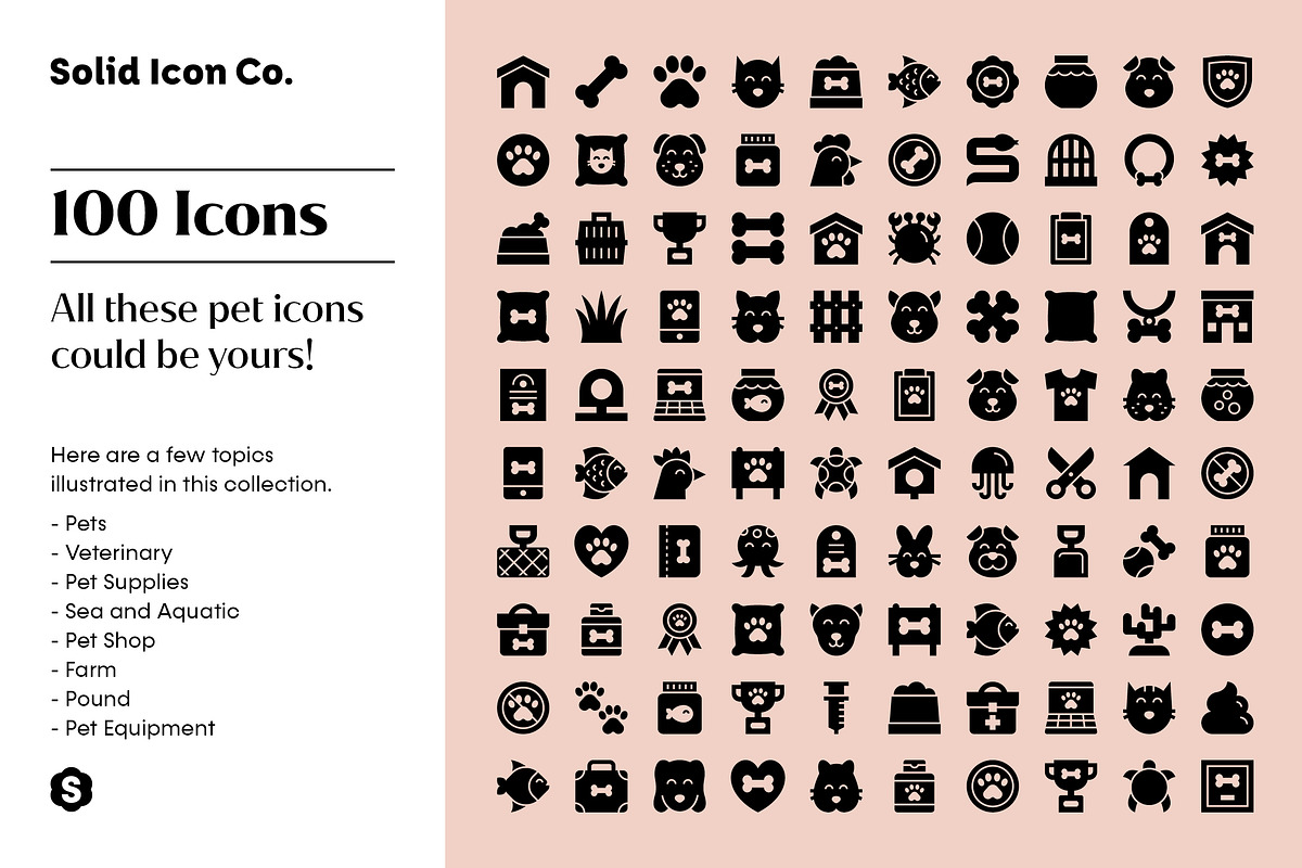 Pets Icons, a Solid Icon by Solid Icon Co (Photo 5 of 6)