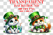 St Patrick’s Day Cats Sublimation, a Seasonal Illustration by Craft Nest (Thumbnail 5 of 6)