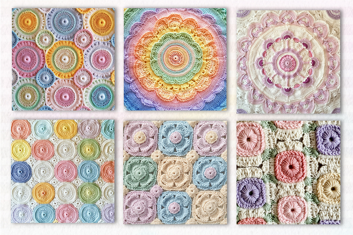 Pastel Throw Blanket Knitted Pattern, a Pattern Graphic by CreationArt (Photo 5 of 6)