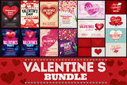 Valentines Day Flyer Cards BG Bundle, a Poster Template by DesignWorkz (Thumbnail 1 of 12)