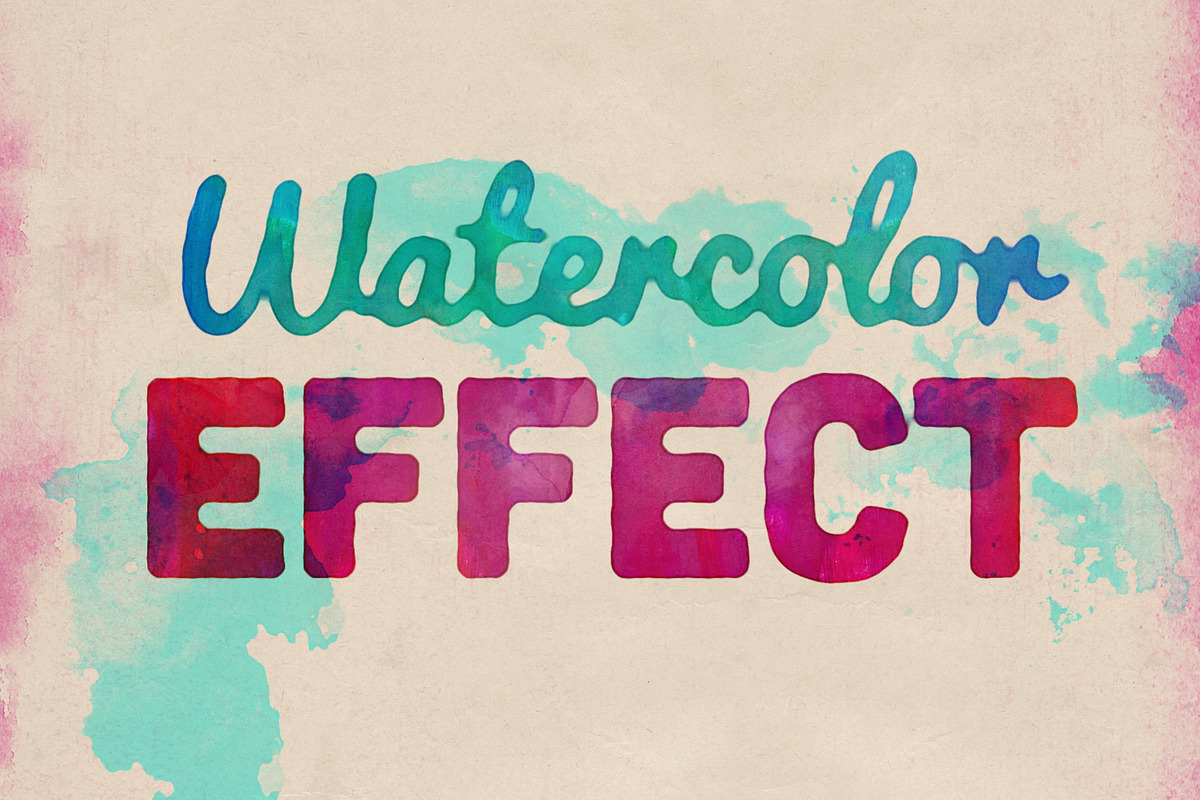 Watercolor Text Effects preview 6