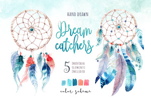 Watercolor Dreamcatcher III