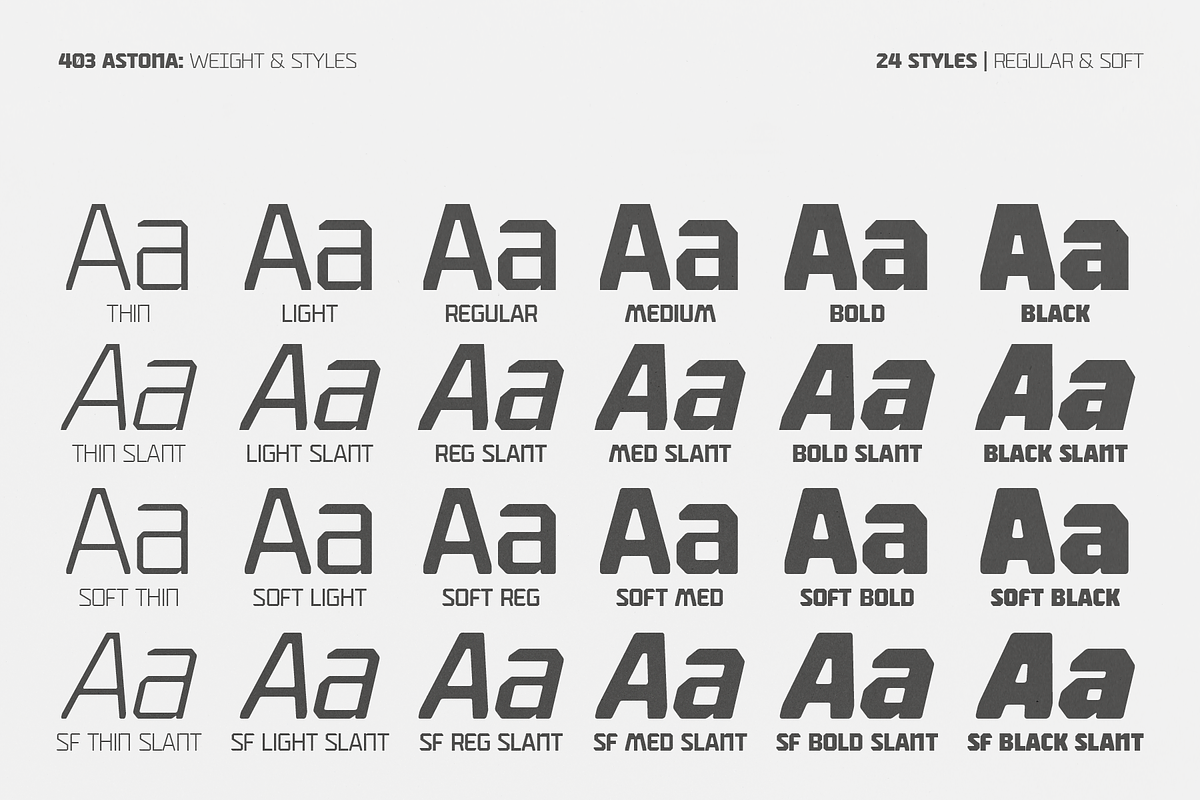 403 Astona - Techno Sans Display, a Sans Serif Font by 403 Type Foundry (Photo 3 of 11)
