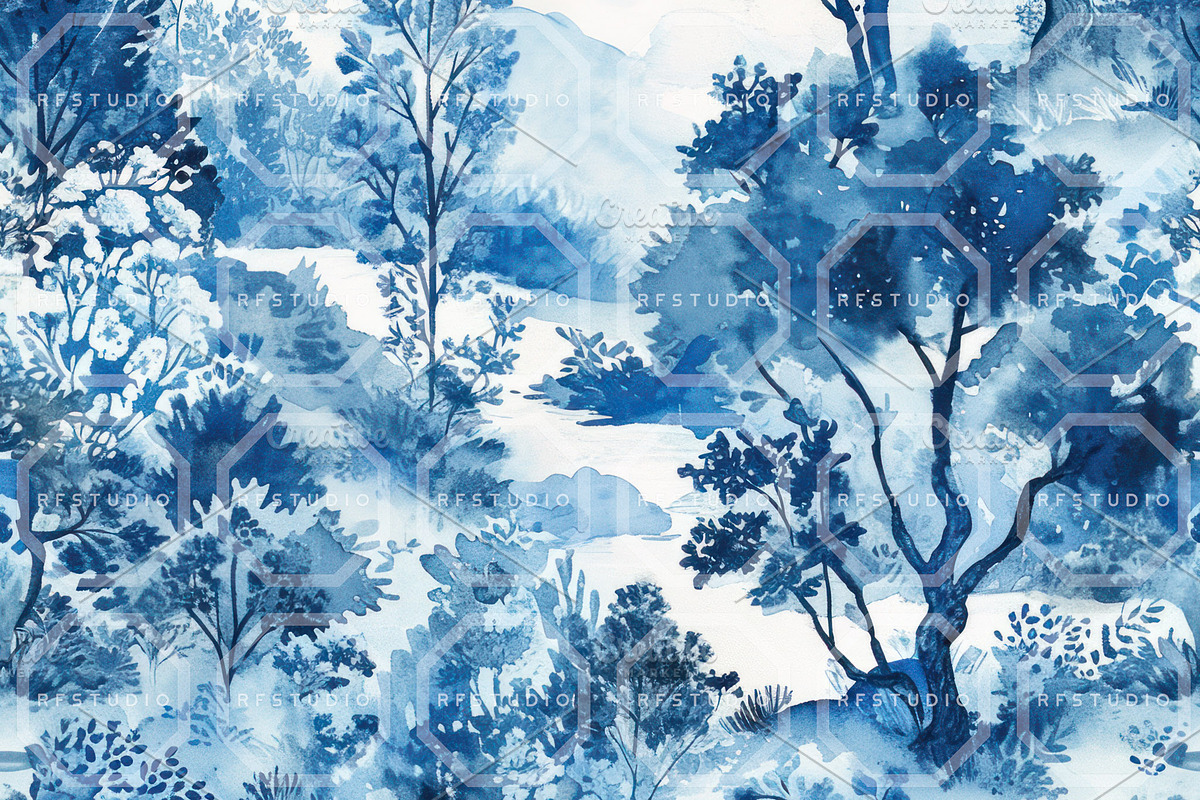 Oriental Whispers Watercolor Bundle, a Texture Illustration by RefinedFantasyStudio (Photo 8 of 9)
