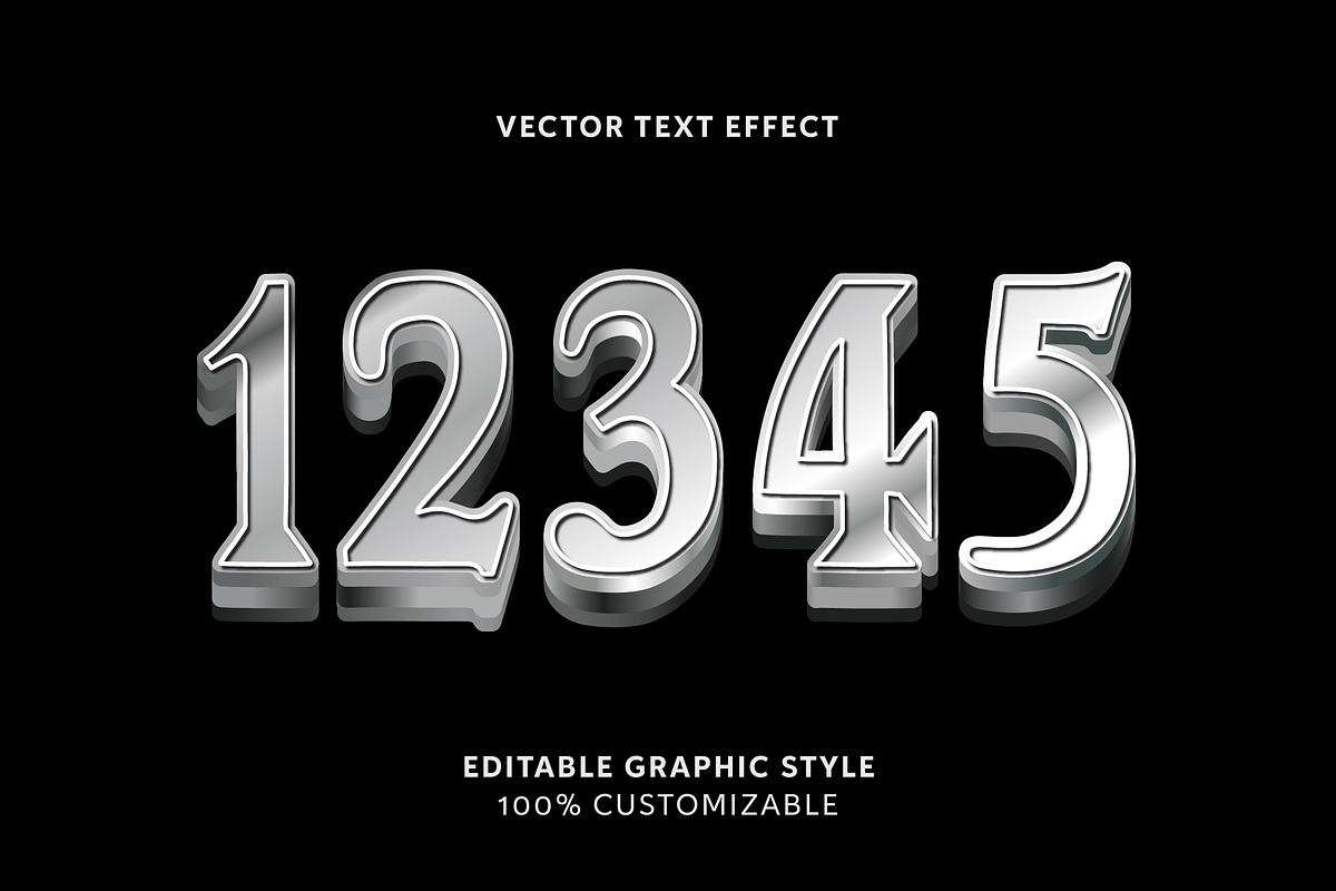 Metallic Engraved Silver Text Effect preview 2