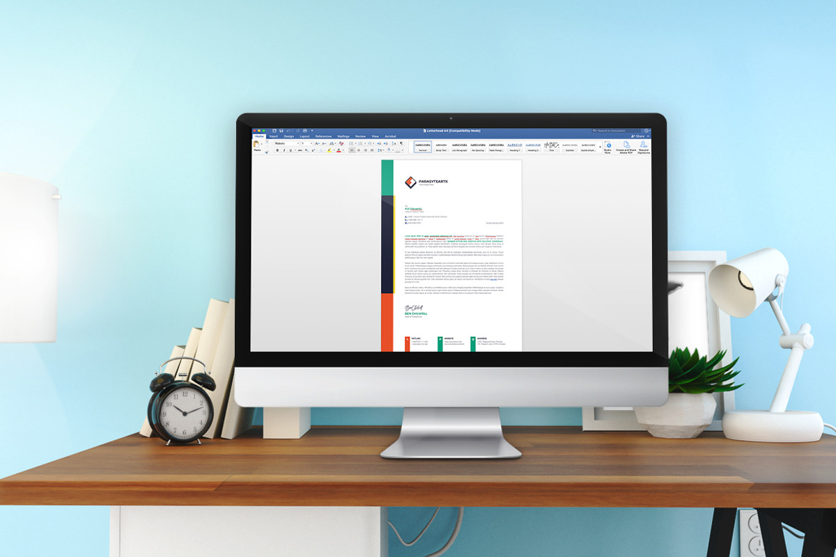 Modern Letterhead, a Stationery Template by iDoodle Studio (Photo 4 of 4)