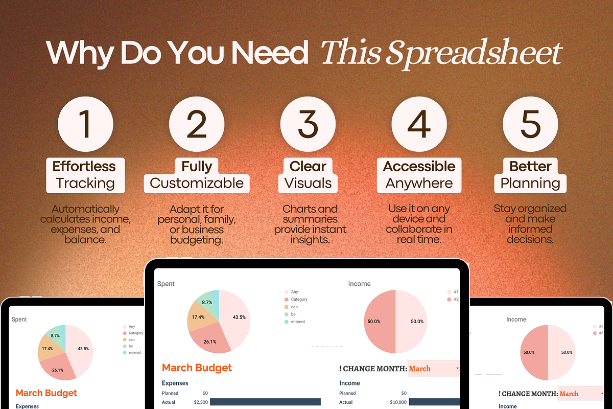 Ultimate Budget Planner for Google S, a Templates & Theme by vitalinagerman (Photo 10 of 11)