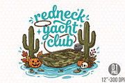 Redneck Yatch Club PNG, a Seasonal Illustration by Designking (Thumbnail 1 of 4)