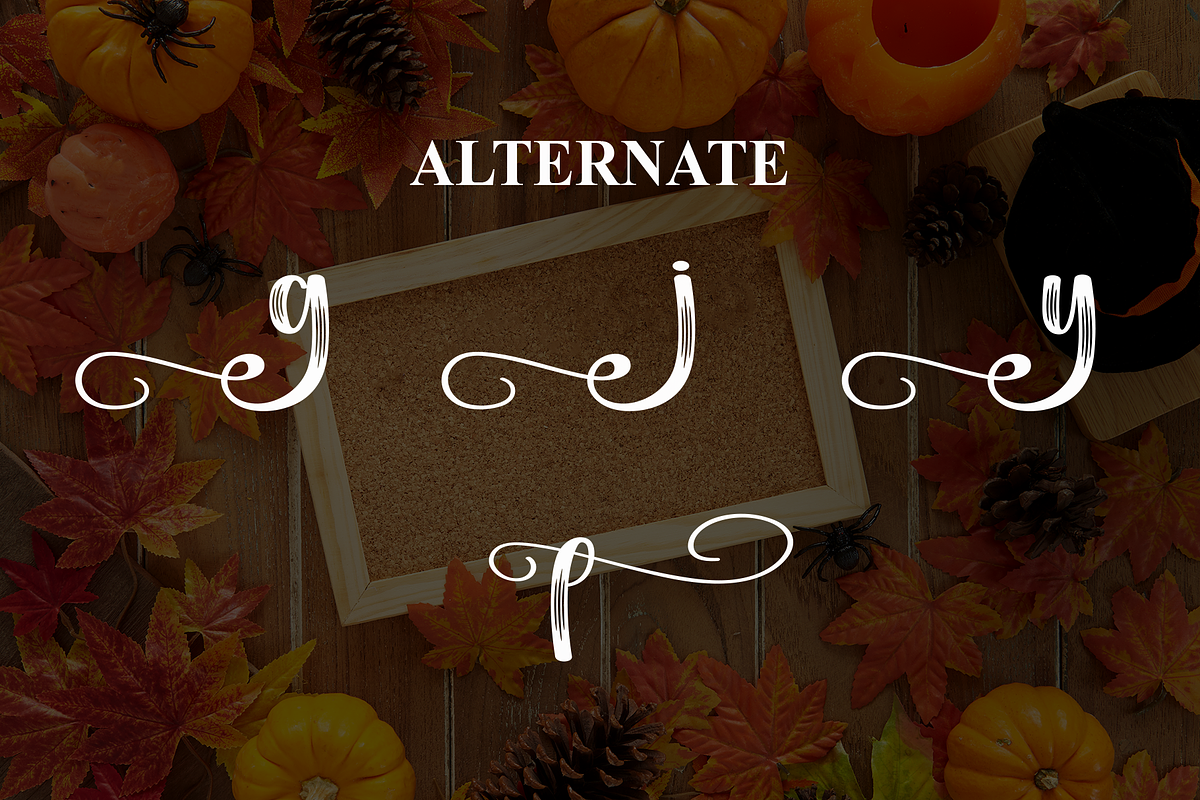 Autumn Birthday | Script Font, a Handwritten Font by Scratchones (Photo 8 of 9)