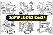 Bold Easy Little Corner Coloring, an Object Illustration by Craftsbeefy (Thumbnail 3 of 4)