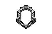 Art Deco Shield Frame SVG Bundle, an Illustration by Creativeshirt (Thumbnail 27 of 31)