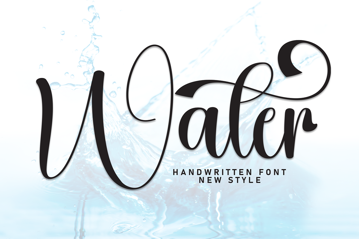 Water | Script Font, a Handwritten Font by Scratchones (Photo 1 of 9)