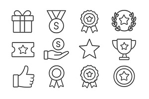 Vector illustration of award symbols, an Illustration by ZinetroN