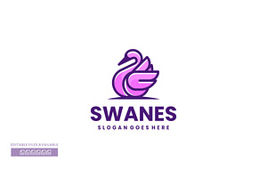 Swanes Simple Mascot Logo, a Branding & Logo Template by ivan_artnivora