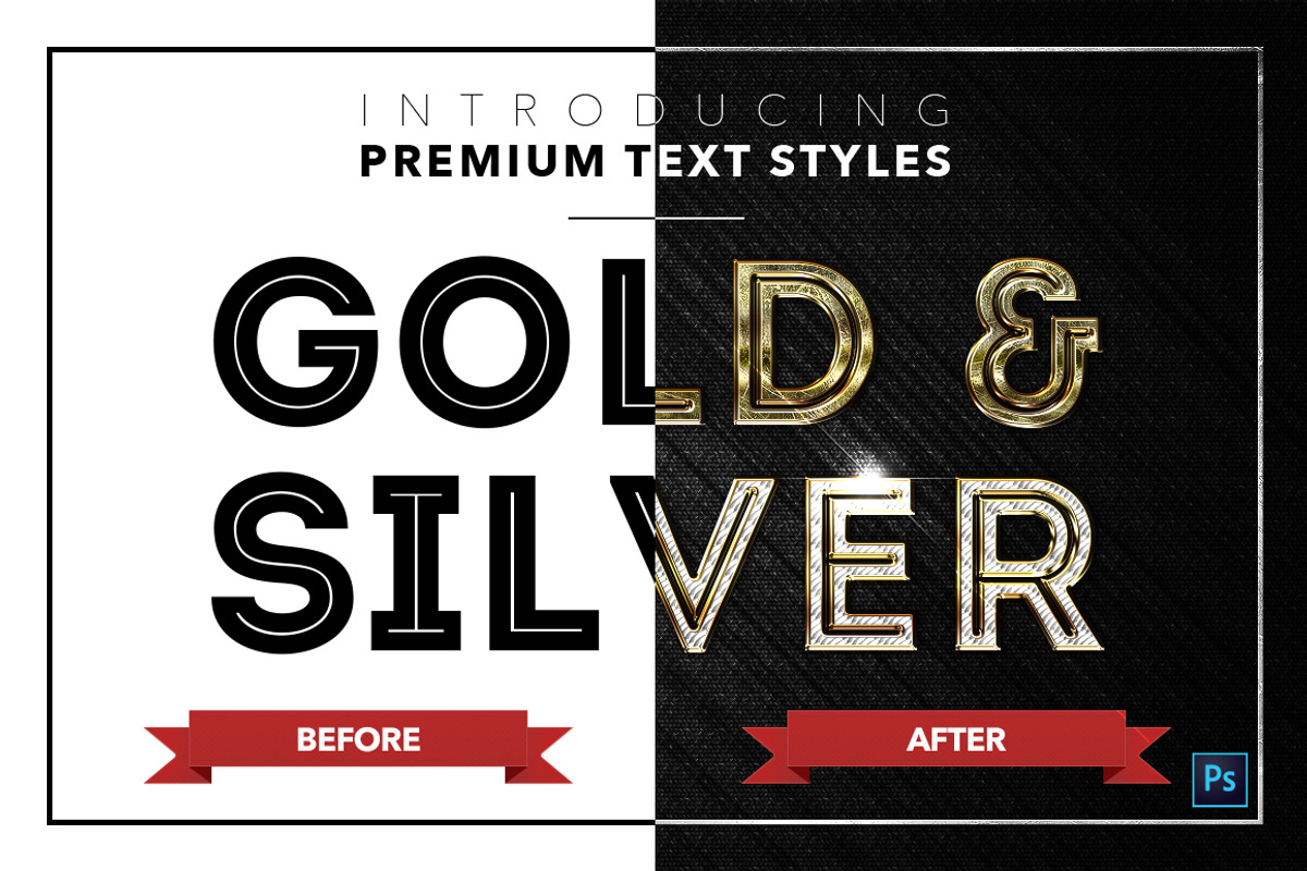 Gold & Silver #3 - 15 Text Styles, a Layer Style Add-On by Jonas Stensgaard (Photo 17 of 18)