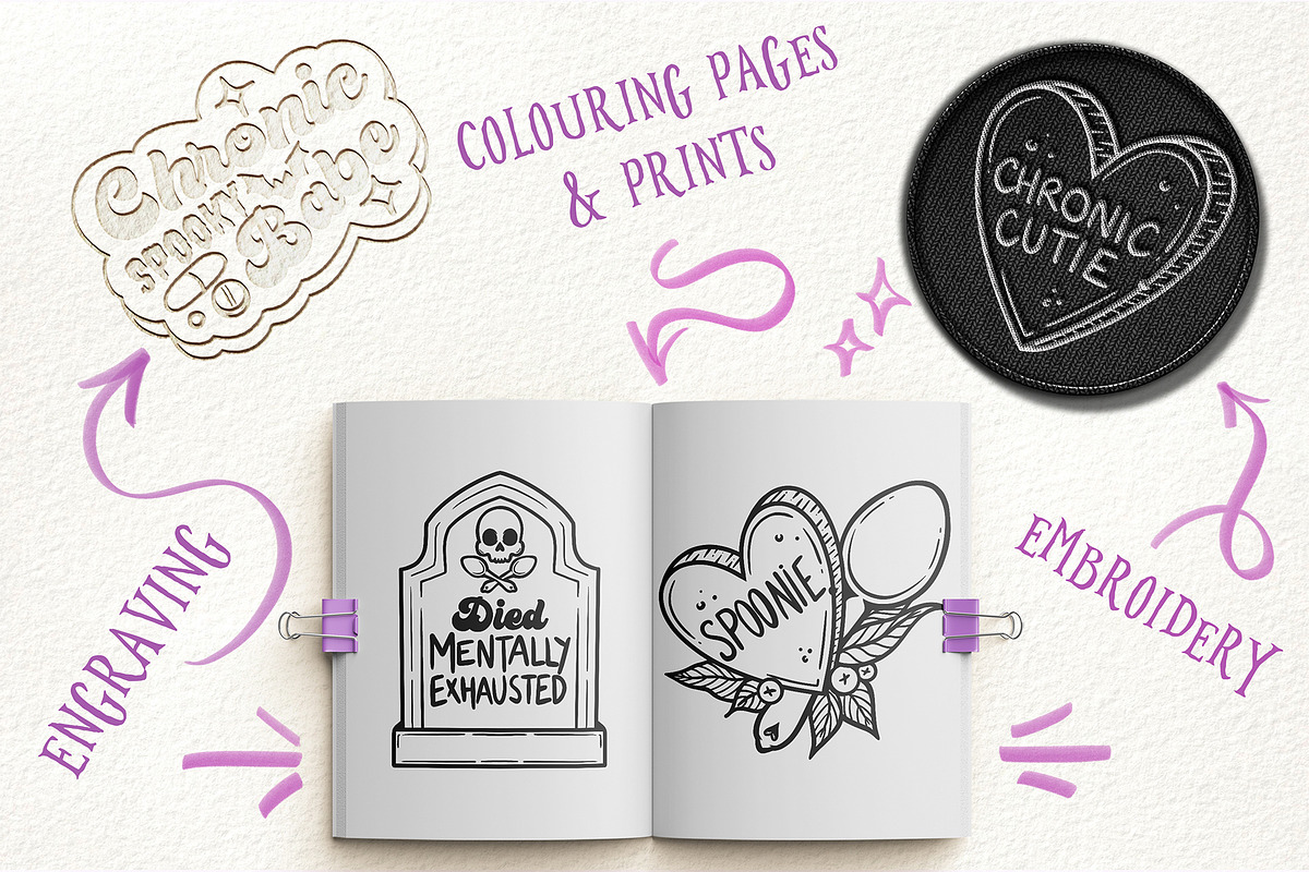 Mental Health - Spoonie SVG PNG, a Healthcare Illustration by Sonch' s Curiosities (Photo 2 of 2)