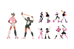 Baseball character cartoon vector, a Sport Illustration by Onyx
