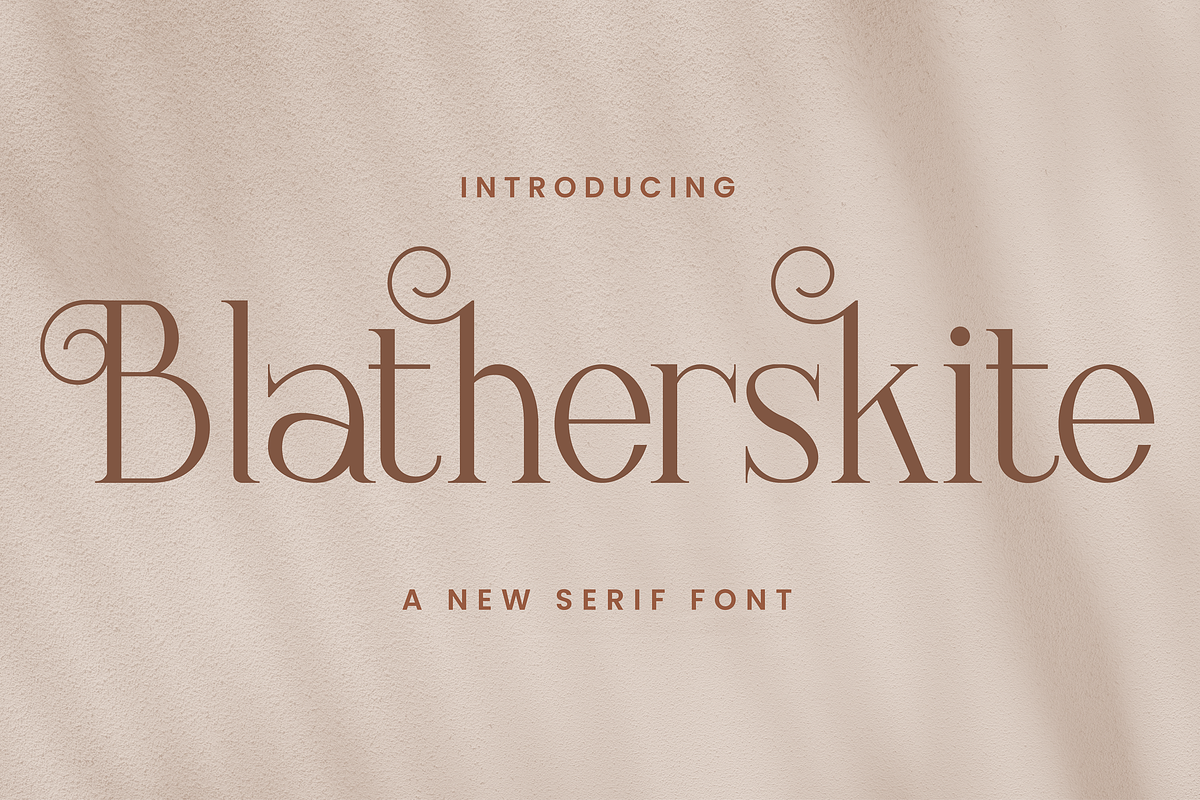Blatherskite, a Serif Font by Rishsketch (Photo 1 of 12)