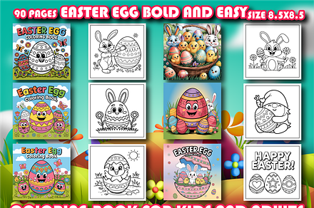 Easter Egg Coloring Book For Kids