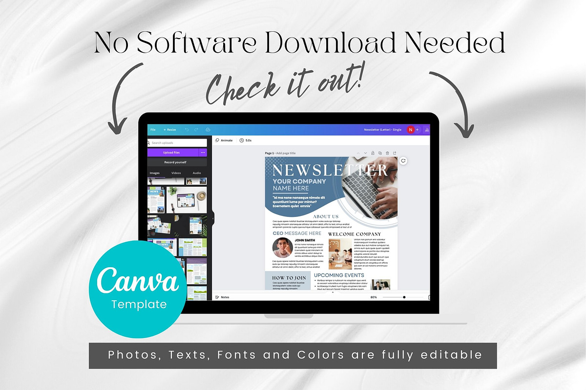 Canva Newsletter Template preview 4