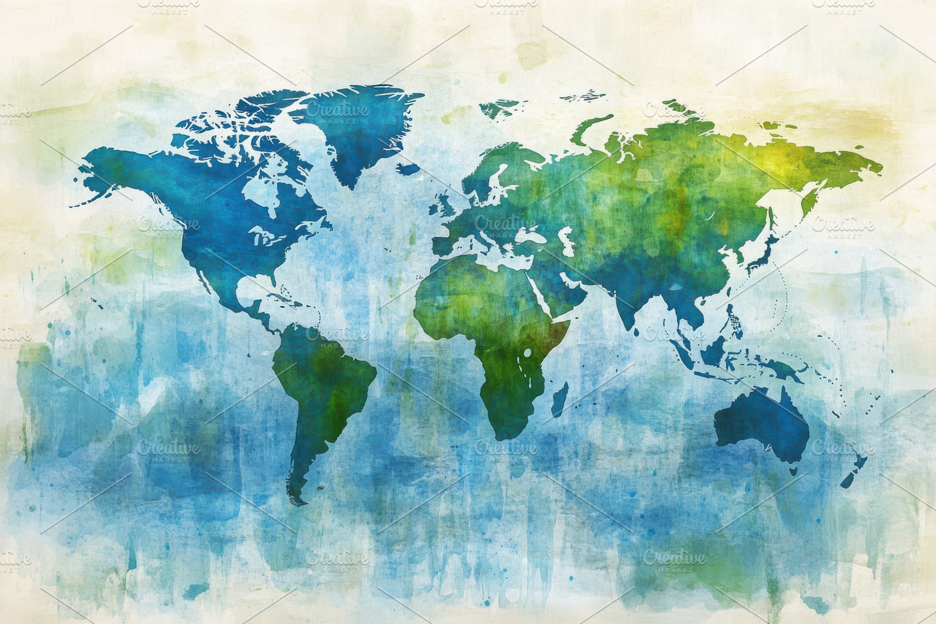 Watercolor World Map Global Travel A, a Background Photo by Pixeness Studio