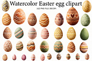 Watercolor Easter egg clipart, an Illustration by Designworld (Thumbnail 1 of 5)