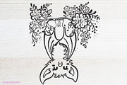 Cute Hanging Bat with Flowers SVG, an Animal Illustration by FOXYdigitalart (Thumbnail 3 of 3)