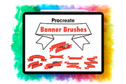 Procreate Banner Brushes, a Brush Add-On by buntegalerie (Thumbnail 1 of 3)