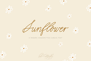 Sunflower - Handwritten Script Font