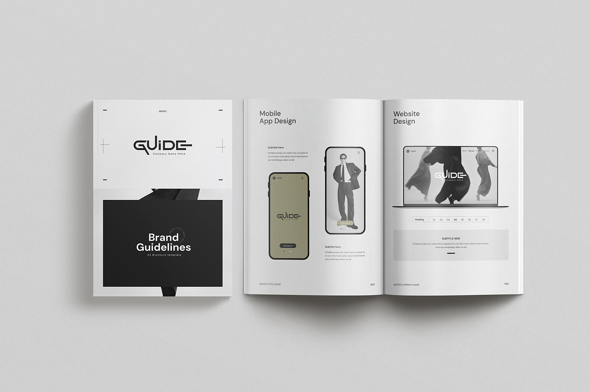 MINIMAL | Brand Guidelines, a Brochure Template by KreateTribe (Photo 12 of 12)
