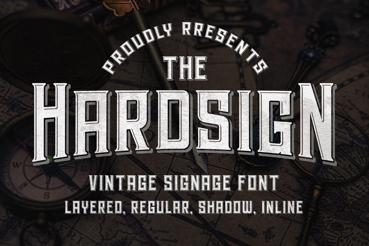 Hardsign - Layered Font, a Blackletter Font by Blankids Studio (Photo 9 of 9)