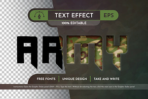 Army Editable Text Effect