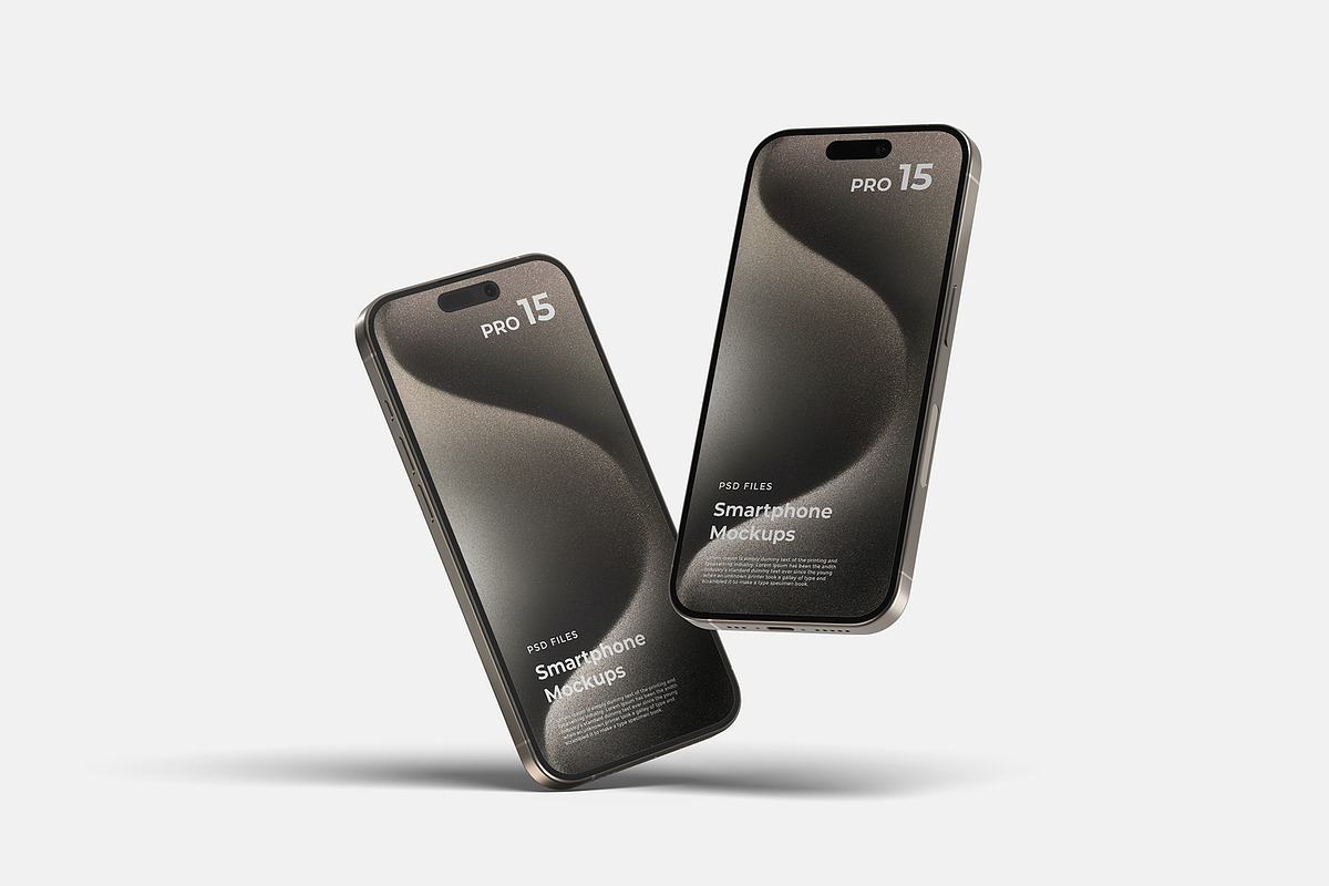 iPhone 15 Pro Mockup, an iPhone Mockup by graphicpages (Photo 15 of 19)