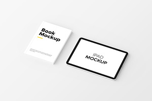 Book & IPad Mockup