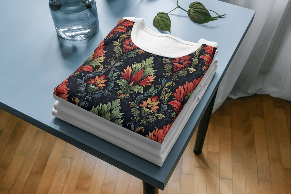12 Modern Mod Damask Patterns, a Pattern Graphic by Inknfolly