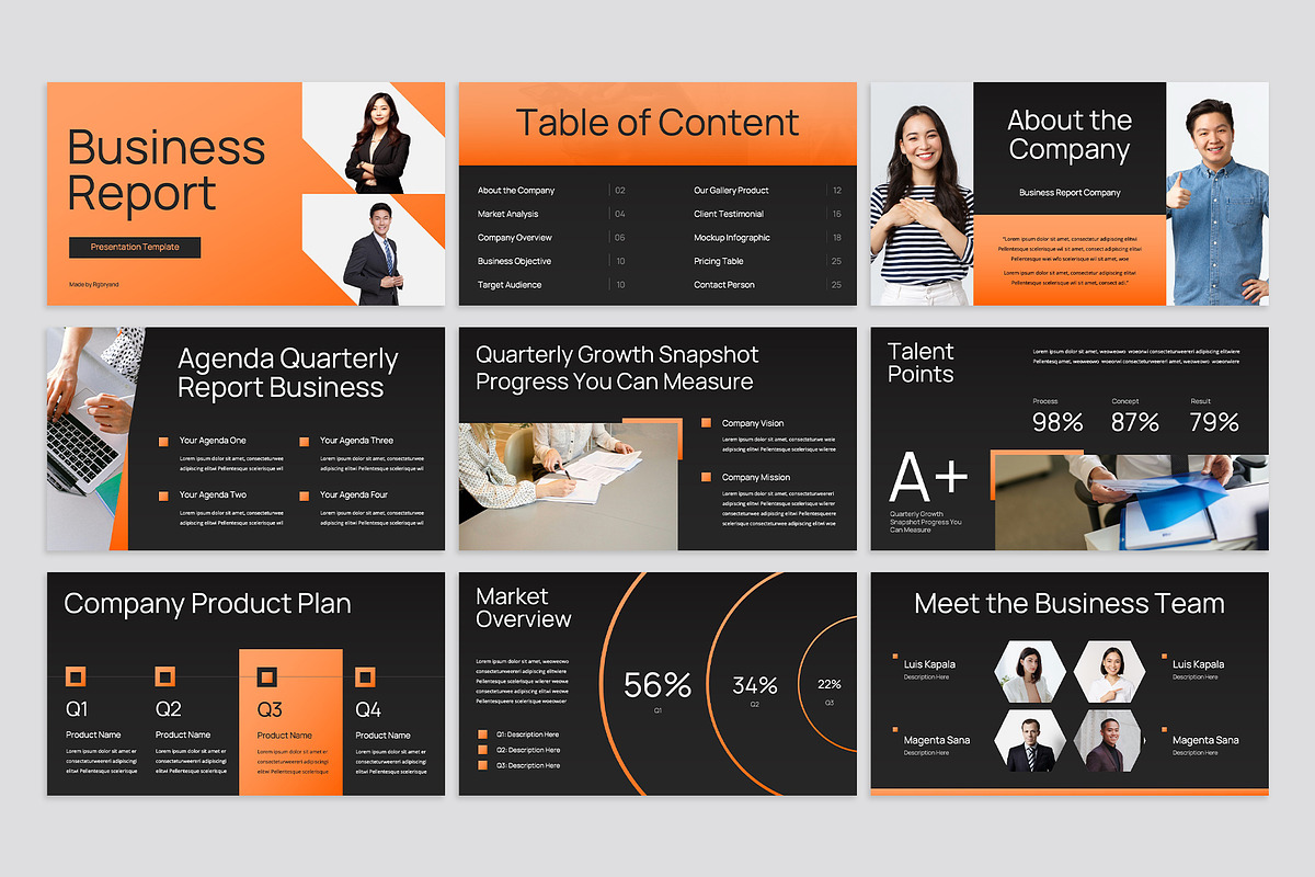 Business Report Google Slides, a Presentation Template by rgbryand (Photo 2 of 7)