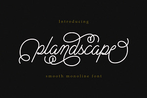 Plandscape smooth monoline font