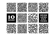 10 Maze Seamless Pattern, a Pattern Graphic by Morand Union (Thumbnail 2 of 22)