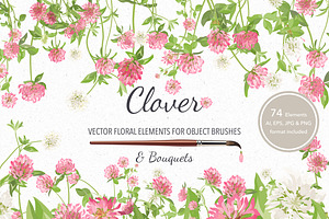 Vector object brushes. Clover