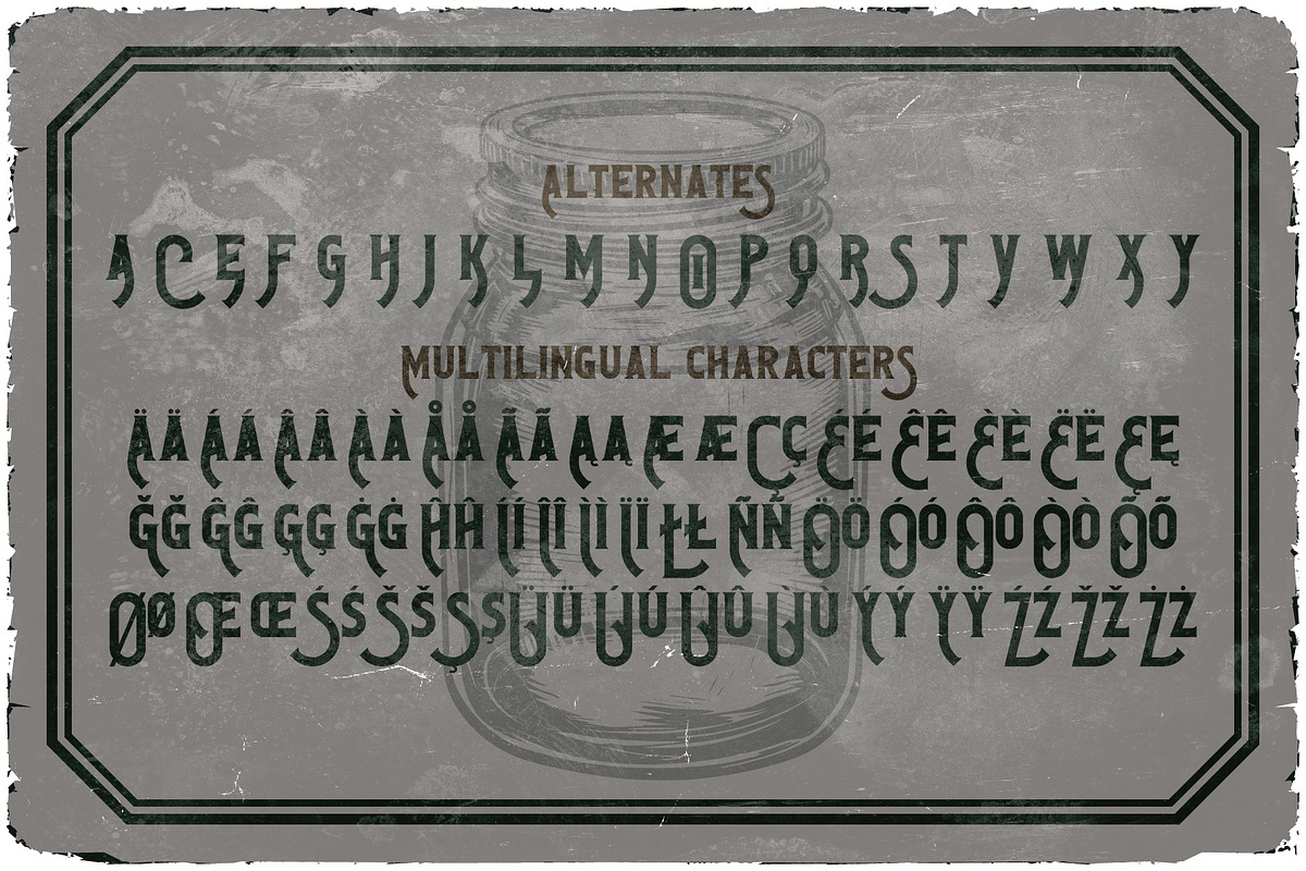 Moonshine Vintage Label Font, a Serif Font by JumboDesign (Photo 5 of 5)