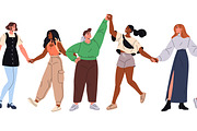 Diverse happy women group, a Person Illustration by PaperTrident (Thumbnail 4 of 5)