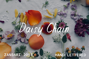 Daisy chain brush font