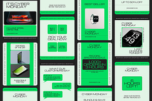 Cyber Monday Instagram Templates, a Social Media Template by Supanium Studio