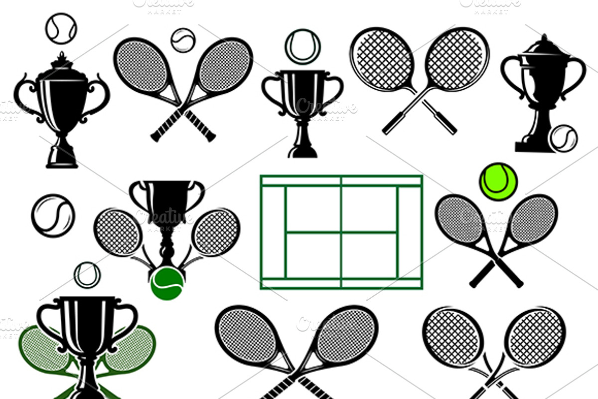 Tennis tournament icons