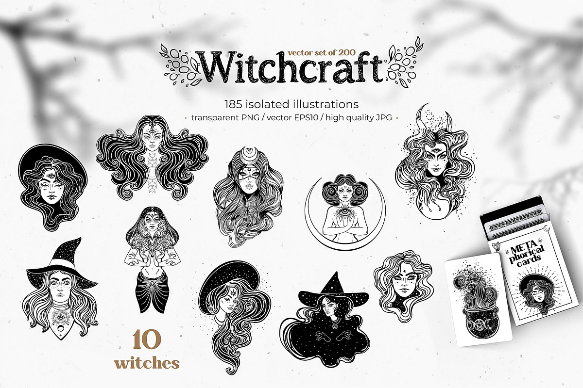 Witchcraft vector set of 200, a Food Illustration by Varvara Gorbash (Photo 6 of 13)